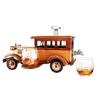 Old Fashioned Car Whiskey Decanter Set, 750ml Decanter Spigot