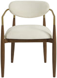 Riccio - Fabric Dining Arm Chair (Set of 2) - Walnut Frame