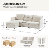 Harmetrix Oversized Soft Sectional Couch with Storage