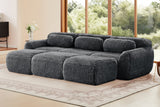 MELLOW 114" 3-Seater Sofa with 3 Ottomans