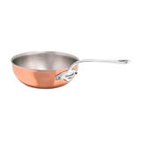 Mauviel M'6 S Induction Copper Chef Pan With Lid, Cast Stainless Steel Handle