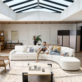 Aeris 138" Modern Curved Sectional Couch & Sofa With Curved Aesthetic