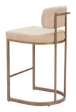 Velar Counter Stool (Set of 2) Beige & Bronze