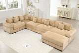 DESEO 155" Sectional Sofa with Ottoman