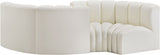Arc - Faux Leather 4 Piece Curved Modular Sofa