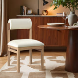 Roundhill - Faux Leather Dining Chair (Set of 2) - Natural Frame
