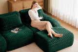 LAURENT 146" 4-Seater Sofa with 2 Ottomans