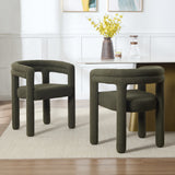 Lara 24" Dining Chair Upholstered Armchair with Back