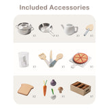 ROBUD Wooden Kids Play Kitchen Set - Planting