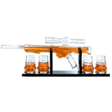 Blaster Force Gun Whiskey & Wine Decanter Set Glasses