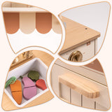 ROBUD Wooden Kids Play Kitchen Set - Olivia Caramel