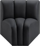 Arc Vegan Leather Curved Corner Chair - Elevate Your Space with Modern Luxury and Timeless Style
