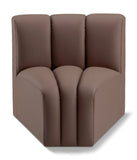 Arc Vegan Leather Curved Corner Chair - Elevate Your Space with Modern Luxury and Timeless Style
