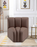 Arc Vegan Leather Curved Corner Chair - Elevate Your Space with Modern Luxury and Timeless Style