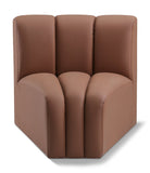 Arc Vegan Leather Curved Corner Chair - Elevate Your Space with Modern Luxury and Timeless Style
