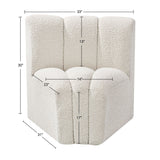 Arc Vegan Leather Curved Corner Chair - Elevate Your Space with Modern Luxury and Timeless Style