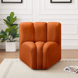 Arc Vegan Leather Curved Corner Chair - Elevate Your Space with Modern Luxury and Timeless Style