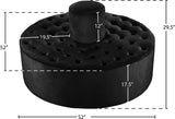 Banquet Contemporary Round Ottoman/Bench - Chic Velvet Accent for Stylish Seating & Relaxation