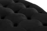 Banquet Contemporary Round Ottoman/Bench - Chic Velvet Accent for Stylish Seating & Relaxation
