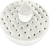 Banquet Contemporary Round Ottoman/Bench - Chic Velvet Accent for Stylish Seating & Relaxation