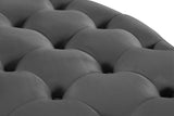 Banquet Contemporary Round Ottoman/Bench - Chic Velvet Accent for Stylish Seating & Relaxation