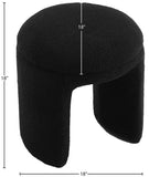 Bowen Faux Shearling Teddy Fabric Upholstered Stool