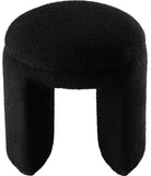 Bowen Faux Shearling Teddy Fabric Upholstered Stool