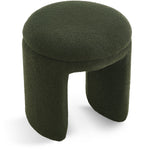 Bowen Faux Shearling Teddy Fabric Upholstered Stool
