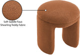 Bowen Faux Shearling Teddy Fabric Upholstered Stool