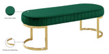 Lemar Luxe Velvet Bench with Gold Base – Plush Seating for Contemporary Style in Any Space