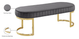 Lemar Luxe Velvet Bench with Gold Base – Plush Seating for Contemporary Style in Any Space