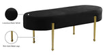 Gia Luxurious Contemporary Bench with Glamorous Gold Metal Legs - Perfect for Any Entryway or Bedroom