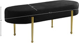 Gia Luxurious Contemporary Bench with Glamorous Gold Metal Legs - Perfect for Any Entryway or Bedroom