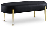 Gia Luxurious Contemporary Bench with Glamorous Gold Metal Legs - Perfect for Any Entryway or Bedroom