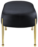 Gia Luxurious Contemporary Bench with Glamorous Gold Metal Legs - Perfect for Any Entryway or Bedroom