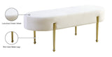 Gia Luxurious Contemporary Bench with Glamorous Gold Metal Legs - Perfect for Any Entryway or Bedroom