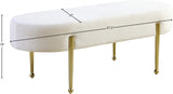 Gia Luxurious Contemporary Bench with Glamorous Gold Metal Legs - Perfect for Any Entryway or Bedroom