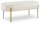 Gia Luxurious Contemporary Bench with Glamorous Gold Metal Legs - Perfect for Any Entryway or Bedroom
