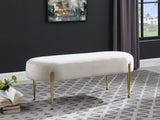 Gia Luxurious Contemporary Bench with Glamorous Gold Metal Legs - Perfect for Any Entryway or Bedroom