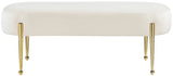 Gia Luxurious Contemporary Bench with Glamorous Gold Metal Legs - Perfect for Any Entryway or Bedroom