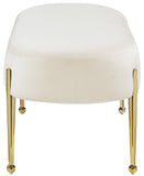 Gia Luxurious Contemporary Bench with Glamorous Gold Metal Legs - Perfect for Any Entryway or Bedroom