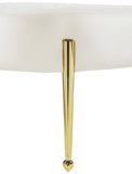 Gia Luxurious Contemporary Bench with Glamorous Gold Metal Legs - Perfect for Any Entryway or Bedroom