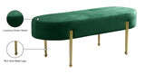 Gia Luxurious Contemporary Bench with Glamorous Gold Metal Legs - Perfect for Any Entryway or Bedroom
