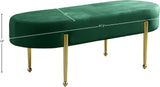 Gia Luxurious Contemporary Bench with Glamorous Gold Metal Legs - Perfect for Any Entryway or Bedroom