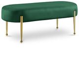 Gia Luxurious Contemporary Bench with Glamorous Gold Metal Legs - Perfect for Any Entryway or Bedroom