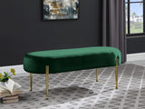Gia Luxurious Contemporary Bench with Glamorous Gold Metal Legs - Perfect for Any Entryway or Bedroom