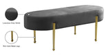 Gia Luxurious Contemporary Bench with Glamorous Gold Metal Legs - Perfect for Any Entryway or Bedroom
