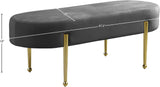 Gia Luxurious Contemporary Bench with Glamorous Gold Metal Legs - Perfect for Any Entryway or Bedroom