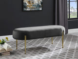 Gia Luxurious Contemporary Bench with Glamorous Gold Metal Legs - Perfect for Any Entryway or Bedroom