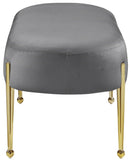 Gia Luxurious Contemporary Bench with Glamorous Gold Metal Legs - Perfect for Any Entryway or Bedroom